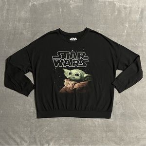 Disney Star Wars Grogu The Child Crewneck Long Sleeve Top!